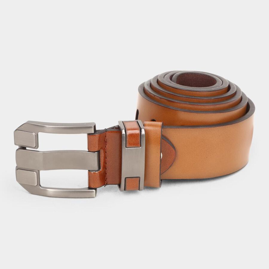 Men's Tan Polyurethane Formal Belt, , large image number null