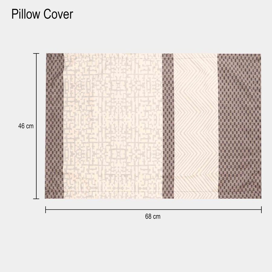 135 GSM Beige Microfiber Double Bedsheet With Pillow Cover, , large image number null