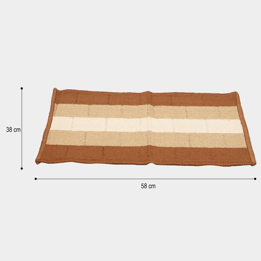 Anti-Skid Brown Polyester Door Mat, , large