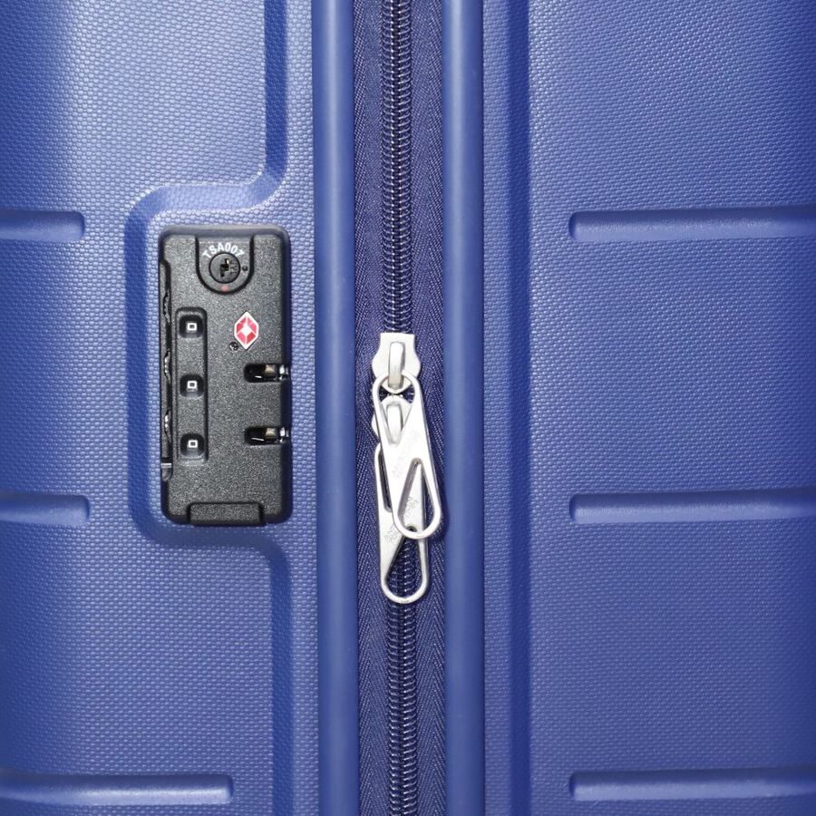 8-Wheel Dark Blue PVC Matee Hard Case Trolley, Small, , large image number null
