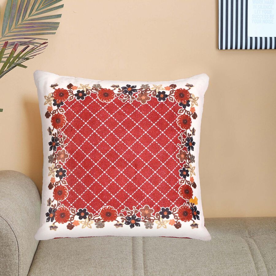 Red Microfiber Cushion, , large image number null