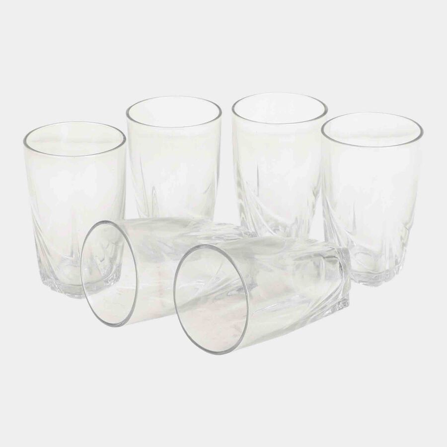 Set of 6 Glass Tumblers, 220 ml, , large image number null