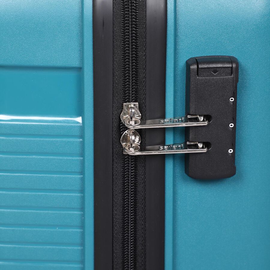 4-Wheel Light Blue PVC Matee Hard Case Trolley, Small, , large image number null