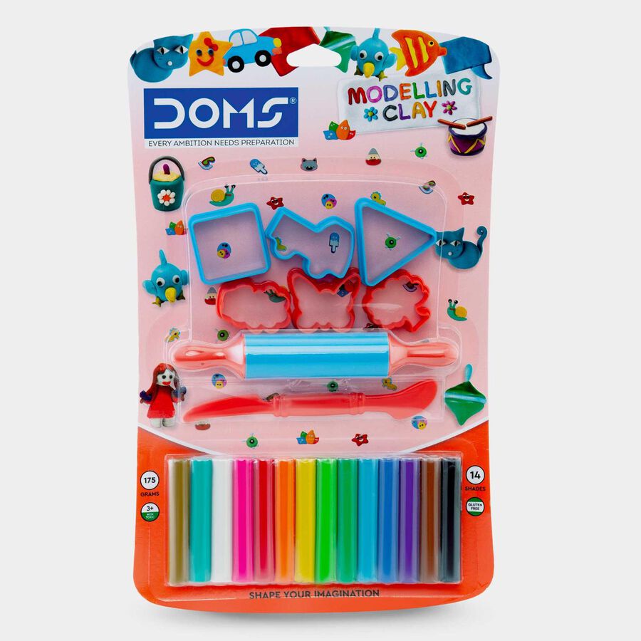 Clay Set, 8 pcs., Color may vary - Colour/Design May Vary, , large image number null