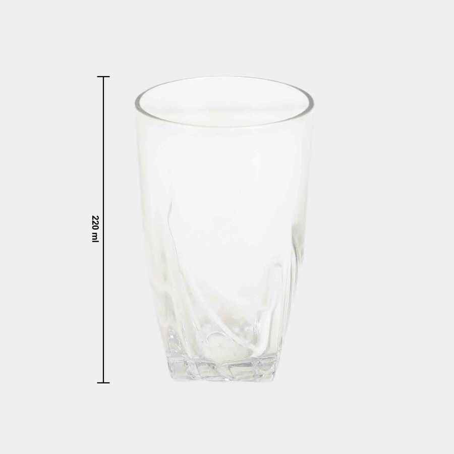 Set of 6 Glass Tumblers, 220 ml, , large image number null