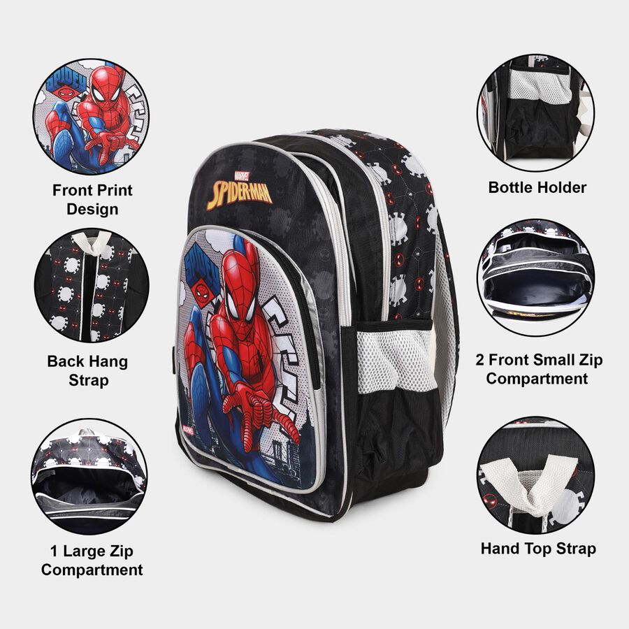 Kid's Spiderman Print School Bag, , large