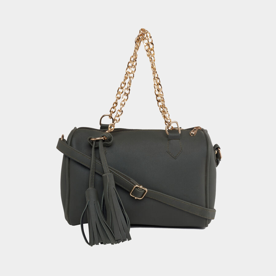 Women's Polyurethane Zipper Sling Bag, , large image number null