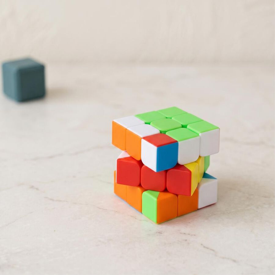 Kid's Multi Color Cube Game, , large