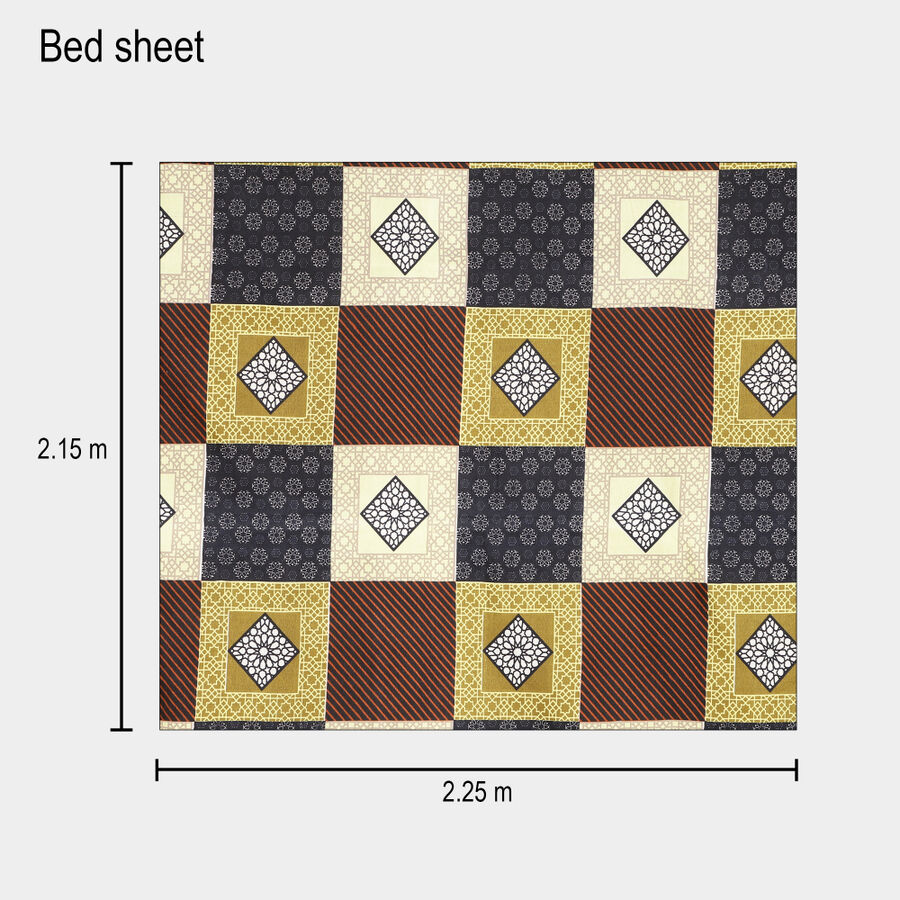 Green Polyester Double Bedsheet, , large image number null