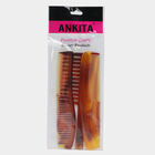 Plastic Hair Comb, Set of 3 - Colour/Design May Vary, , small image number null