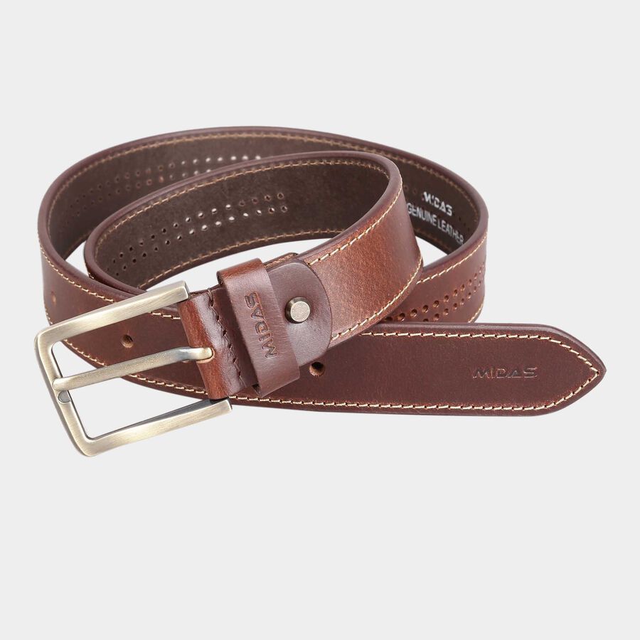 Men's Polyurethane Casual Belt, Size 36, Smooth/Plain, , large image number null