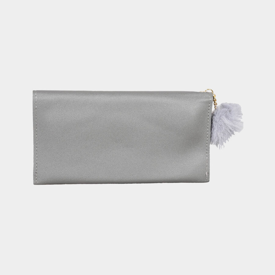 Women's Polyurethane Envelope/Zipper Hand Pouch, , large image number null