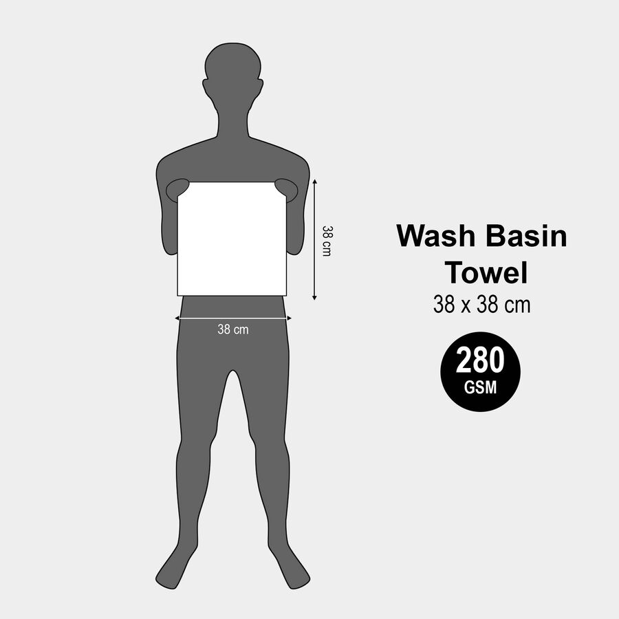 280 GSM Grey Polyester Wash Basin Towel, , large