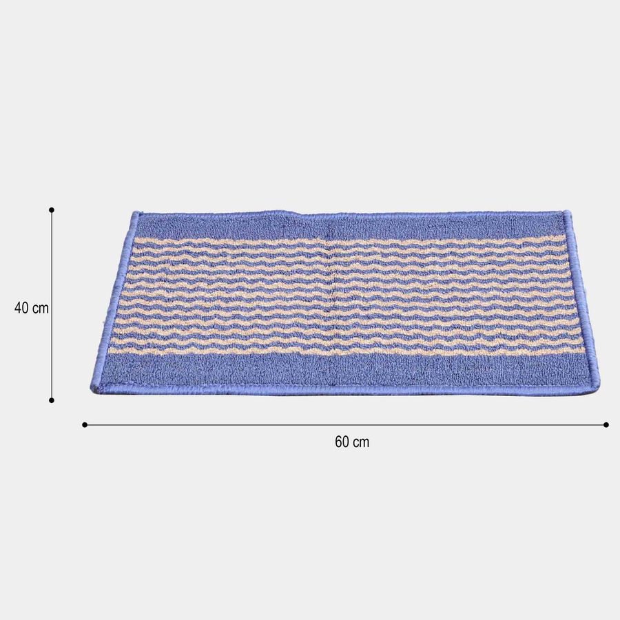 Anti-Skid Blue Polyester Door Mat, , large image number null