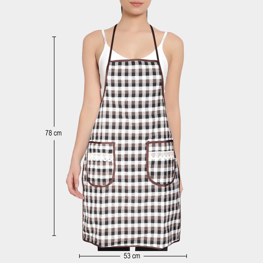 Brown Cotton Blend Apron, , large image number null