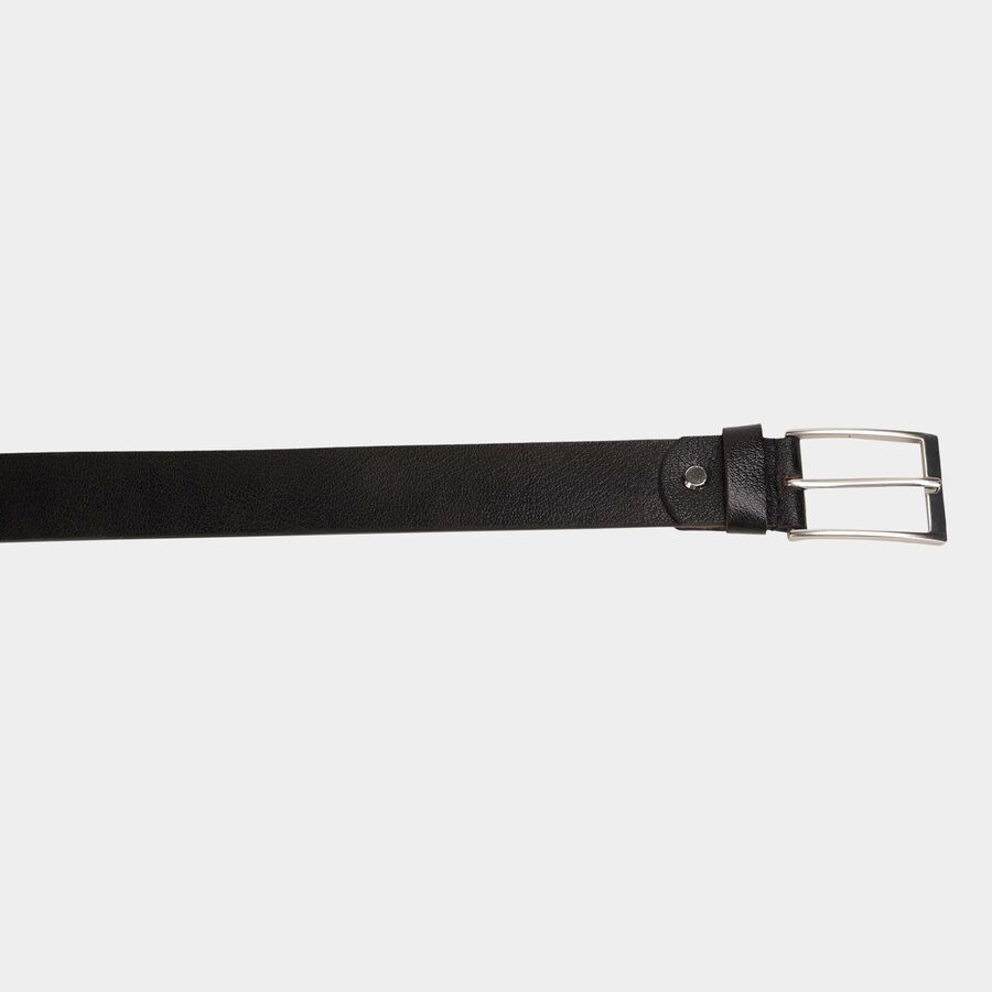Men's Black Leather Formal Belt, , large image number null