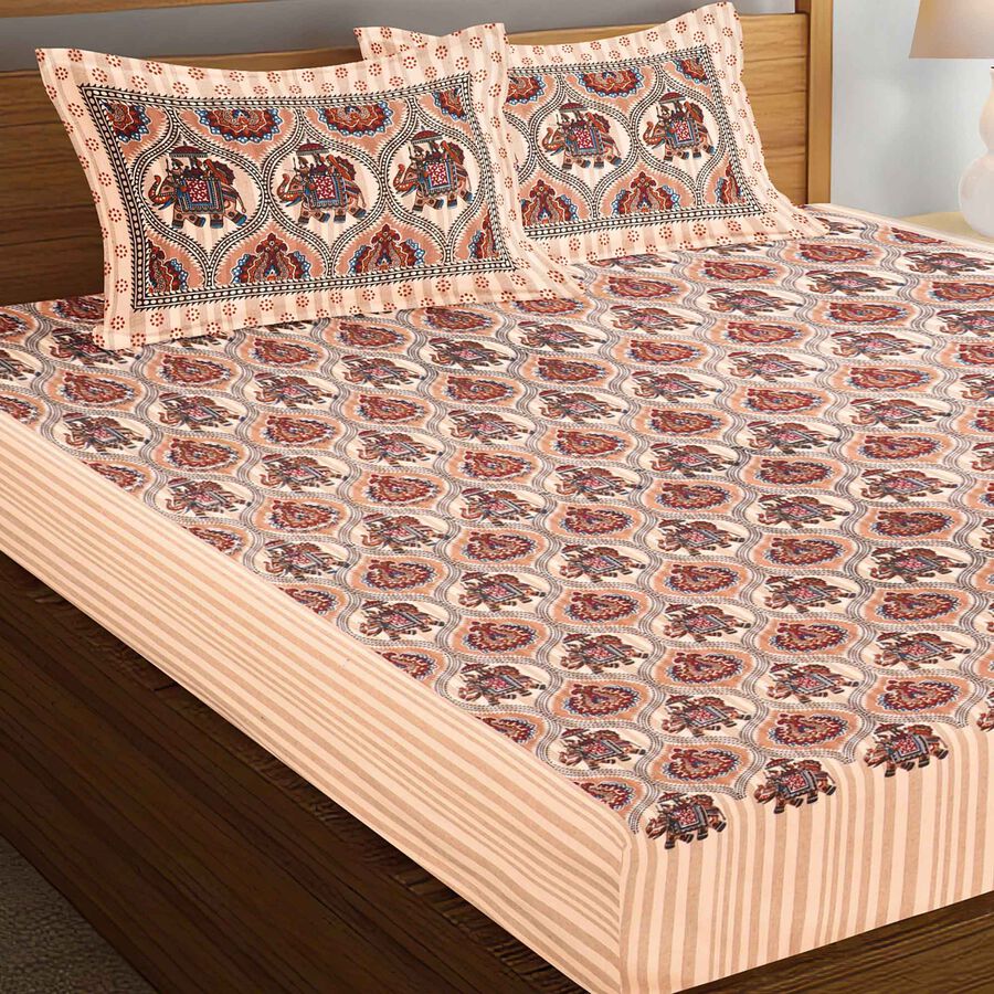 King Size Cotton Bedcover With Pillow Cover, , large image number null