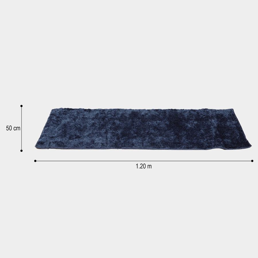 Blue Polyester Bedside Runner, , large