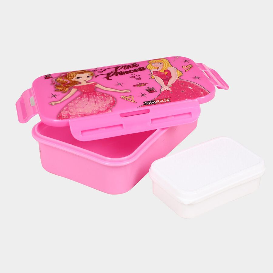 Plastic Lunch Box - 1 Big Container, 1 Bottle, 1 Small Container, , large image number null