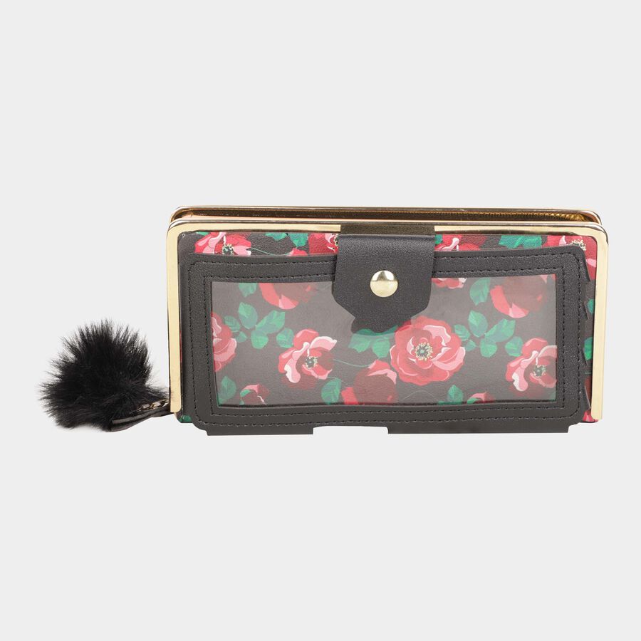 Women's Polyurethane Zipper Hand Pouch, , large image number null