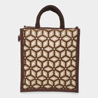 Brown Printed Jute Bag, , small image number null