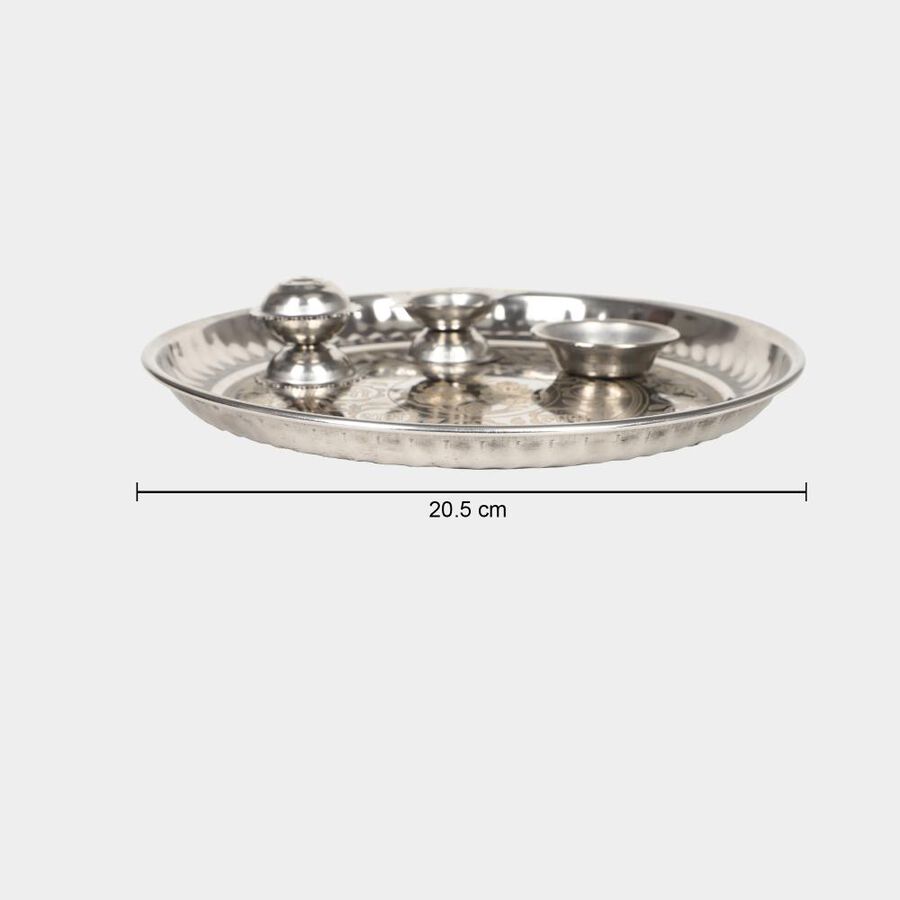 Steel Pooja Plate, , large image number null