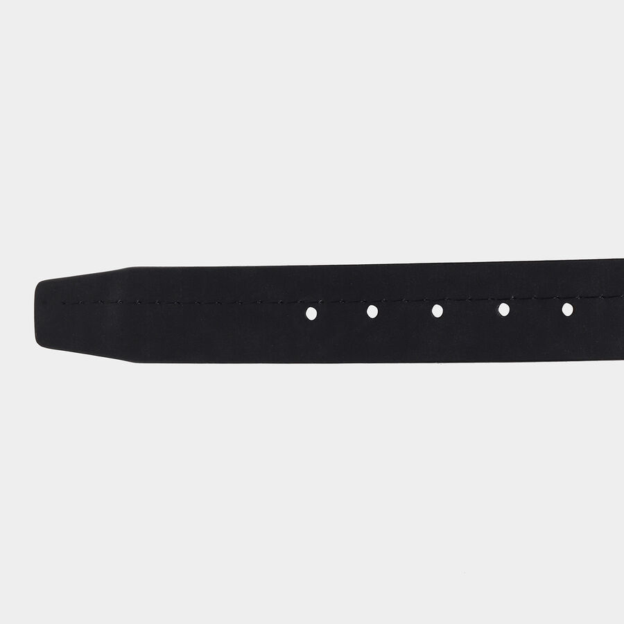 Men's Black Polyurethane Casual Belt, 42 in. Waist, , large image number null