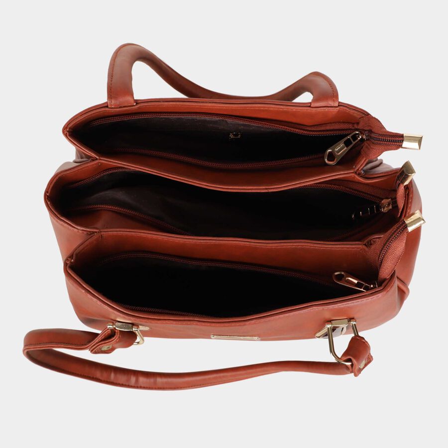 Women's Tan Polyurethane Hand Bag, , large image number null