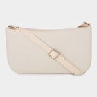 Woman's Off-White Polyurethane Bag, , small