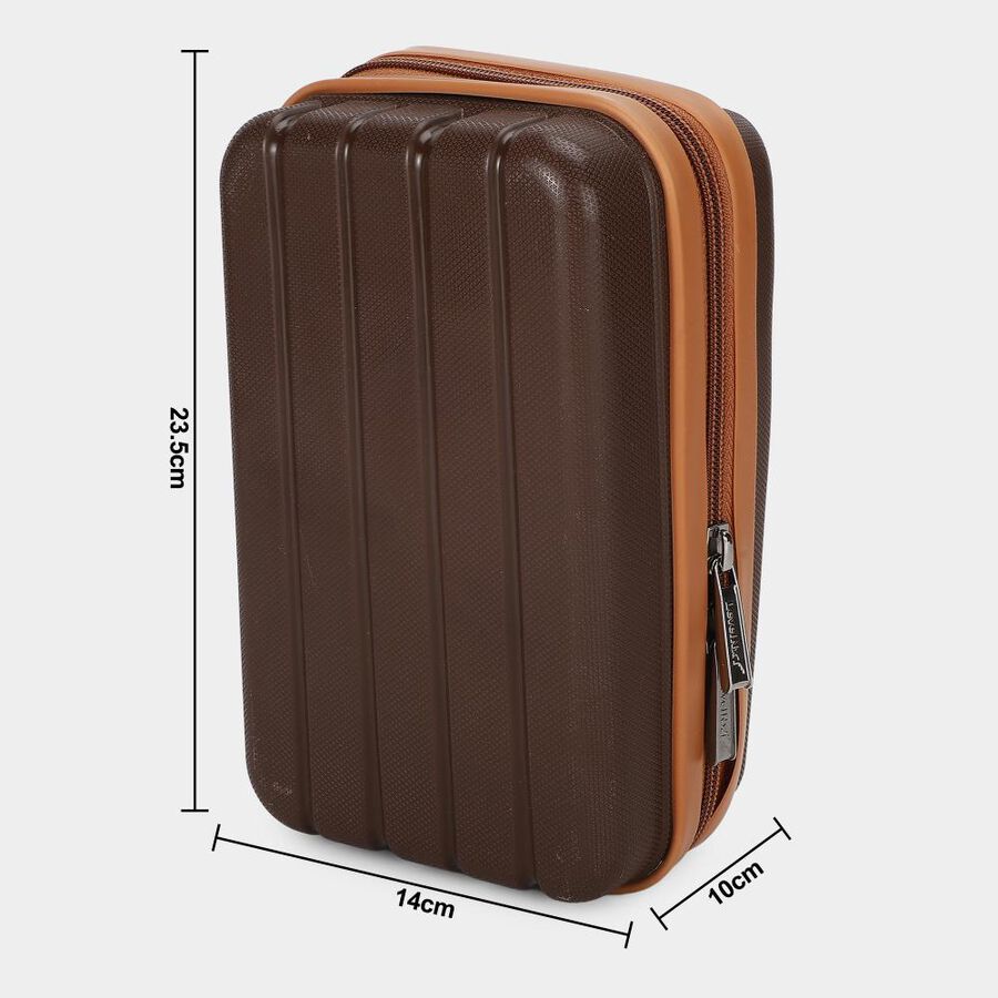 Brown Pvc Handy Pouch, , large