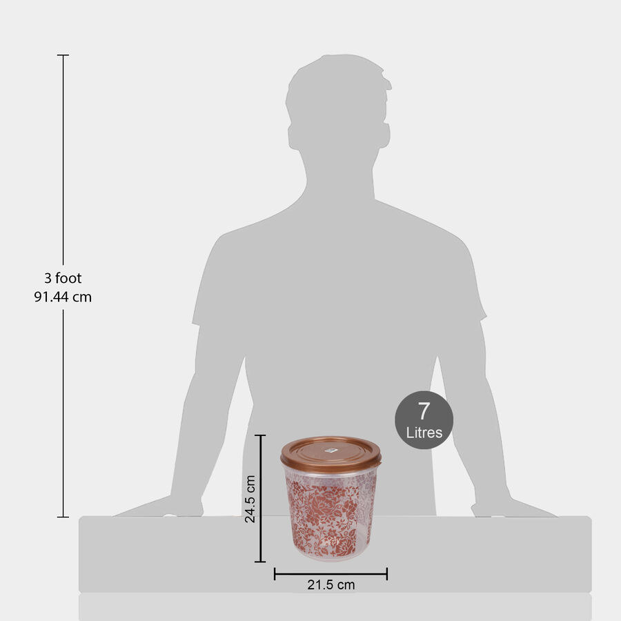 एयर-टाइट प्लास्टिक कंटेनर, 4 का सेट, 1 L, 2 L, 5 L, 7 L, , large image number null