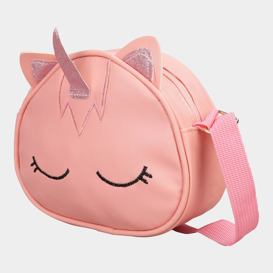 Kid's Pink Polyurethane Bag, , large image number null