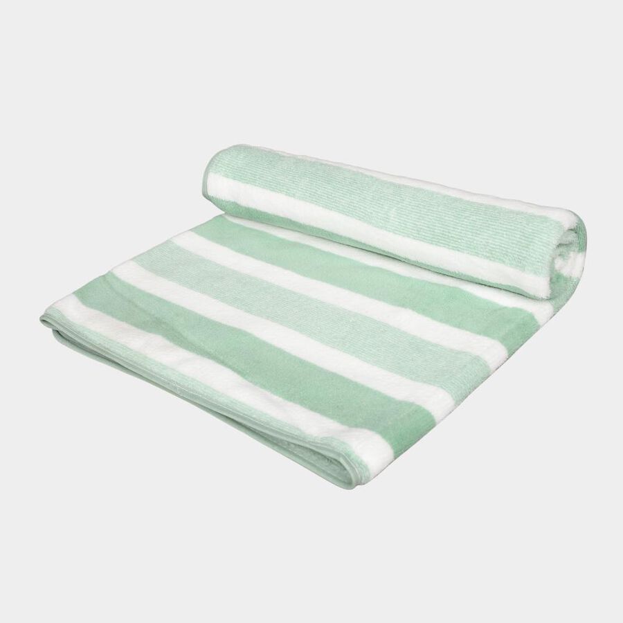 200 GSM Green Microfiber Bath Towel, , large