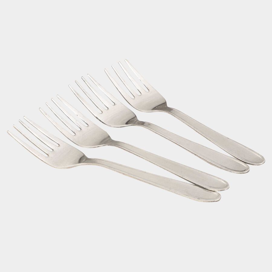 Set of 4 Stainless Steel Tea Forks, , large image number null