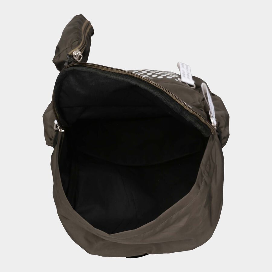 Women's Olive Polyurethane Backpack, , large
