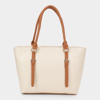 Women's Off-White Pu Handbag 