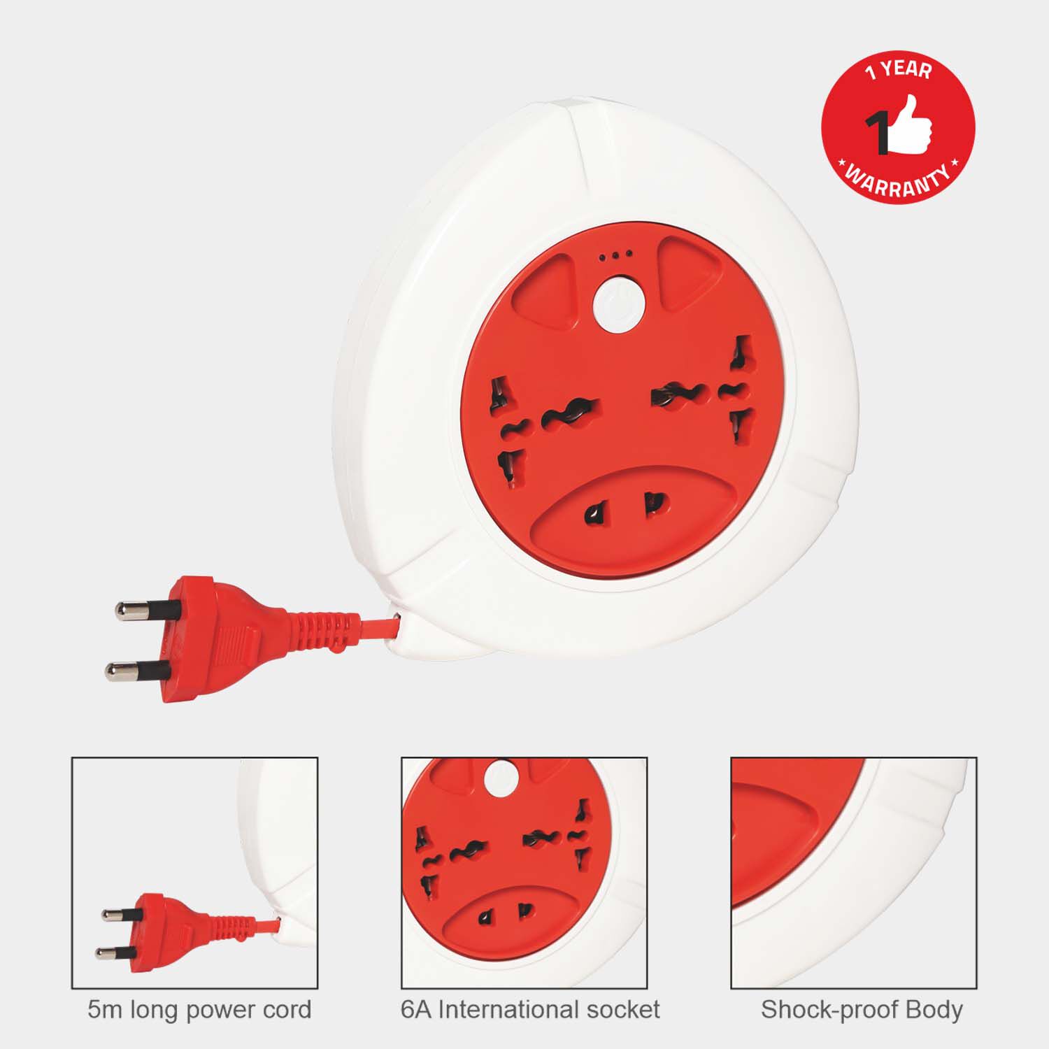 WHAT WE WANT O EXTENSIONTABLE ウォルナット Buy Vincentvolt 1000 watt 6 Universal Socket Extension Board 3