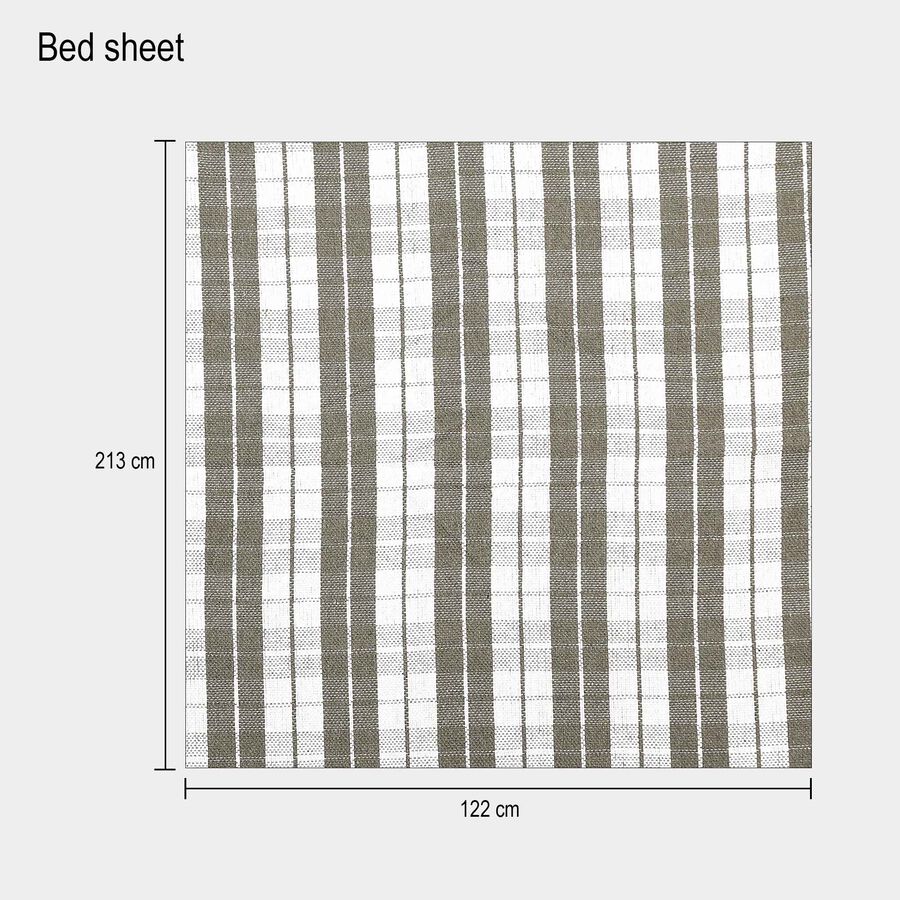 Checks Single Bed Cover without pillow cover, , large image number null