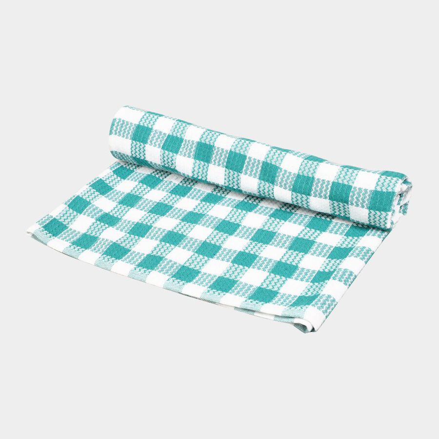 220 GSM Blue Cotton Blend Bath Towel, , large