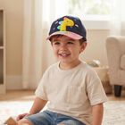 Kid's Navy Blue Fabric Caps, , small