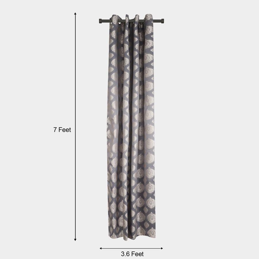 7ft. Grey Microfiber Door Curtain, , large image number null
