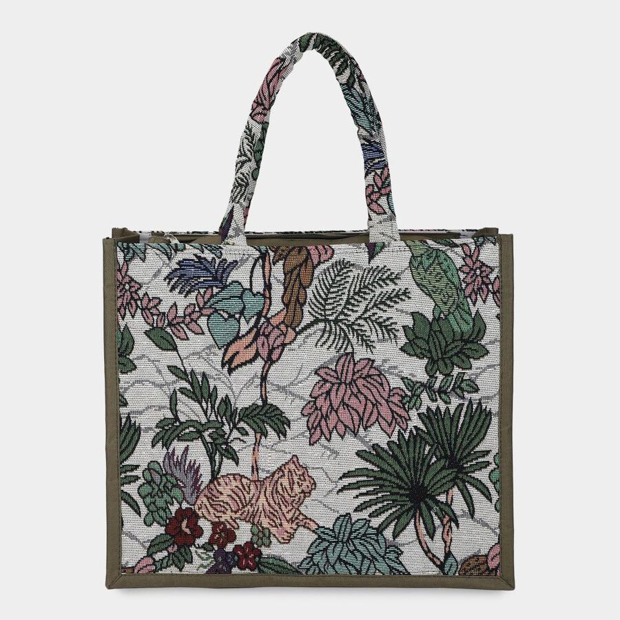 Green Fabric-Polyester Shopping Bag, , large