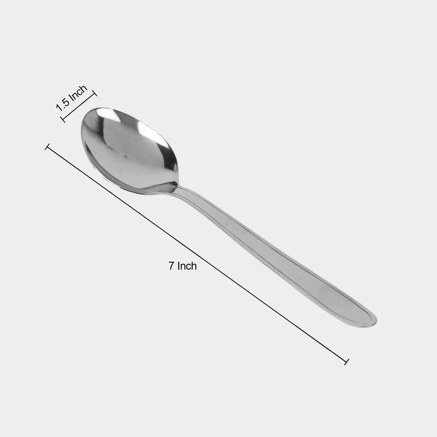 Set of 4 Stainless Steel Dessert Spoons, , large image number null