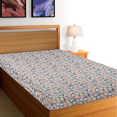 Blue Microfiber Single Bedsheet