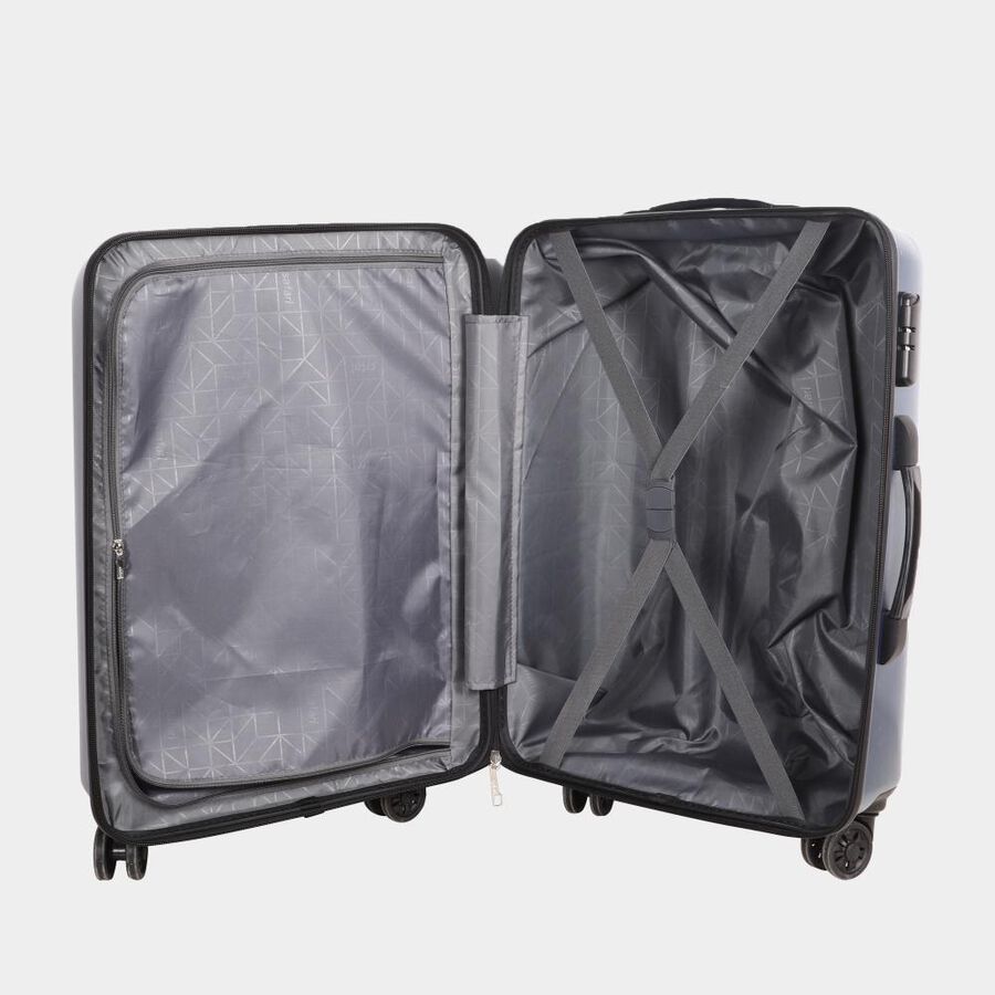 8-Wheel Dark Blue Polypropylene Hard Case Trolley, Medium, , large image number null