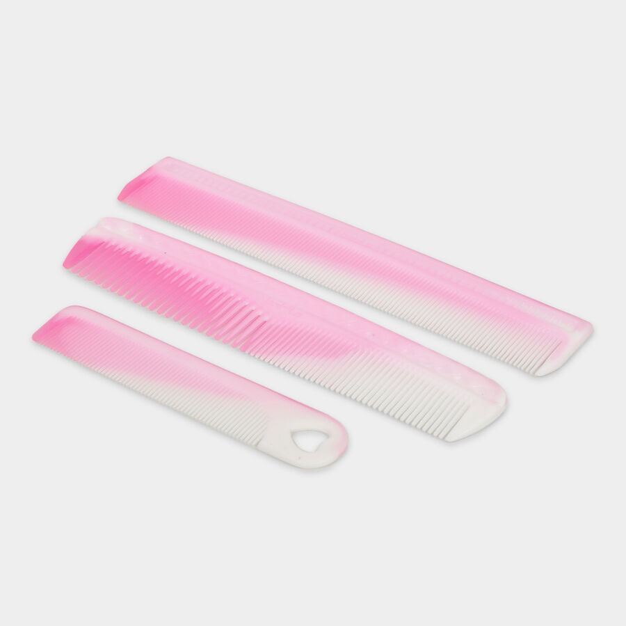 Plastic Hair Comb Set of 3, , large image number null
