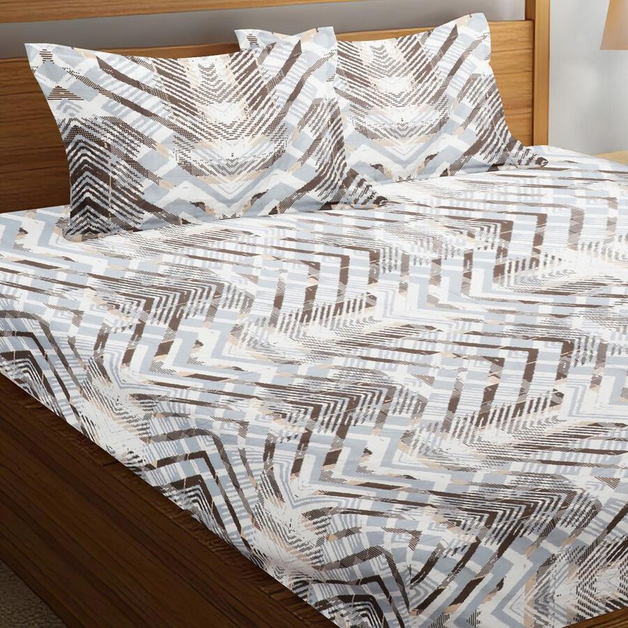 Blue Polyester Double Bedsheet, , large image number null