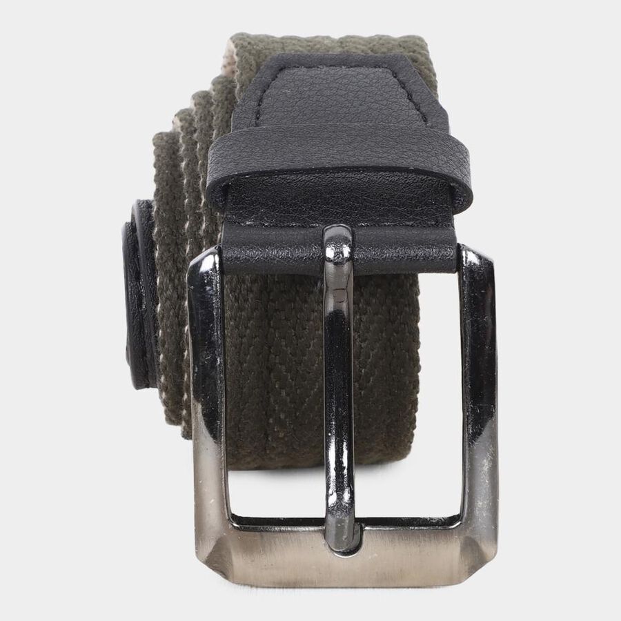 Men's Dark Green Canvas Casual Belt, , large image number null