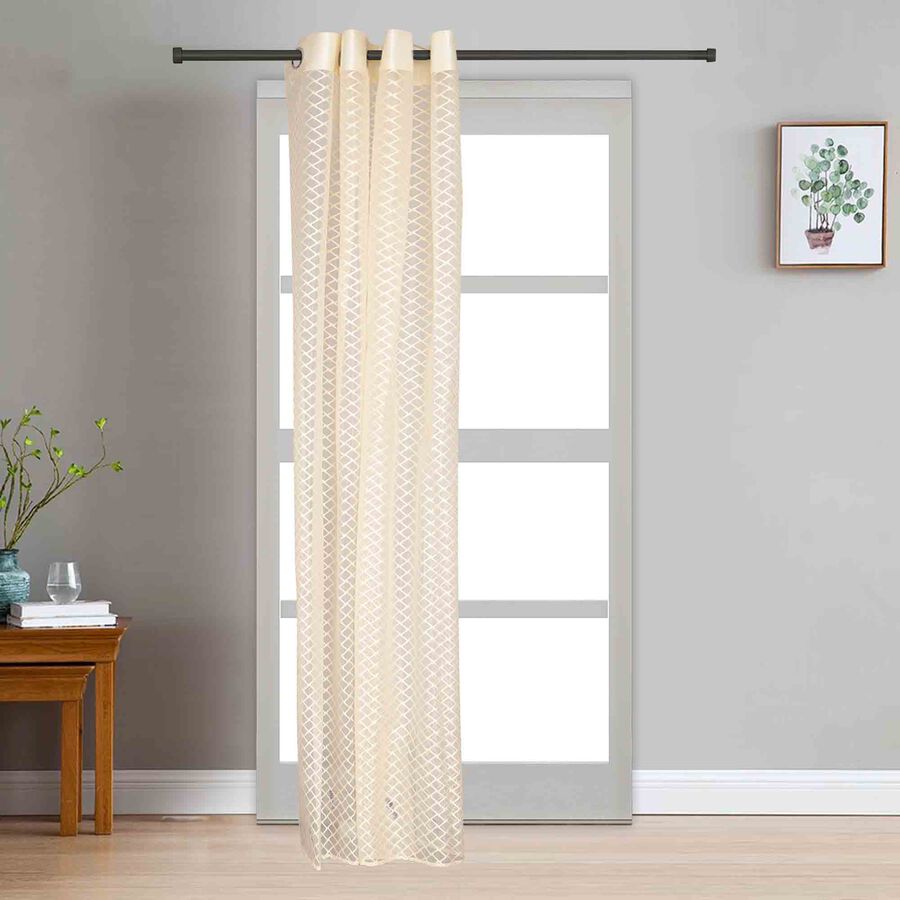 7ft. Cream Microfiber Door Curtain, , large image number null