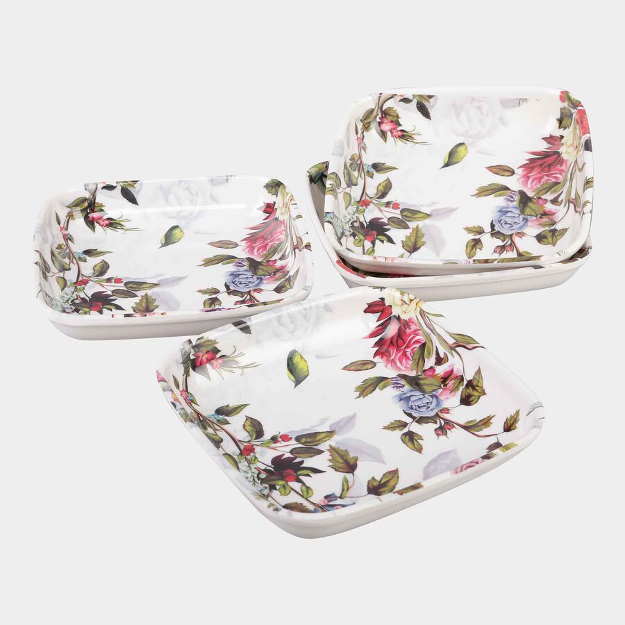 Melamine Snack Plate, Set of 4, , large image number null